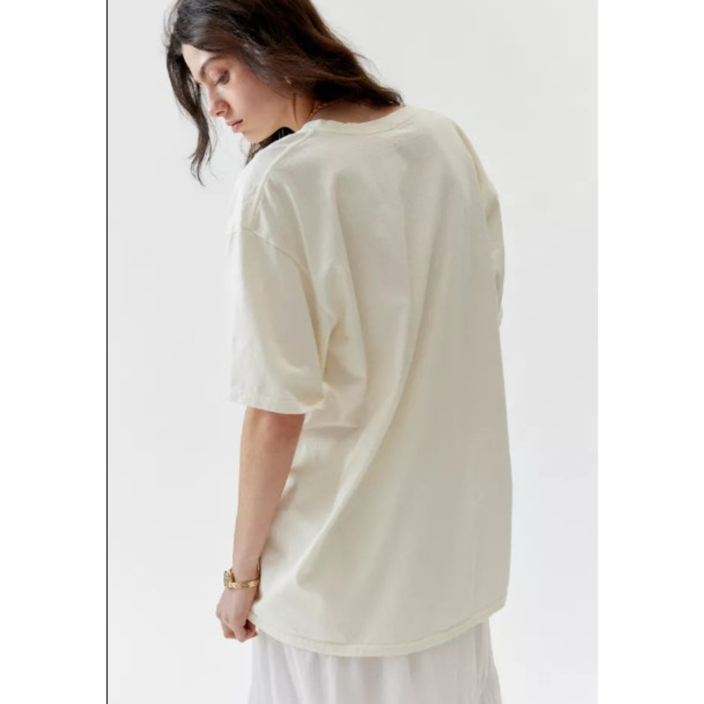 NEW! Urban Outfitters 'Costa Del Sol' T-Shirt Dress in WHITE (L/XL) - Picture 3 of 4
